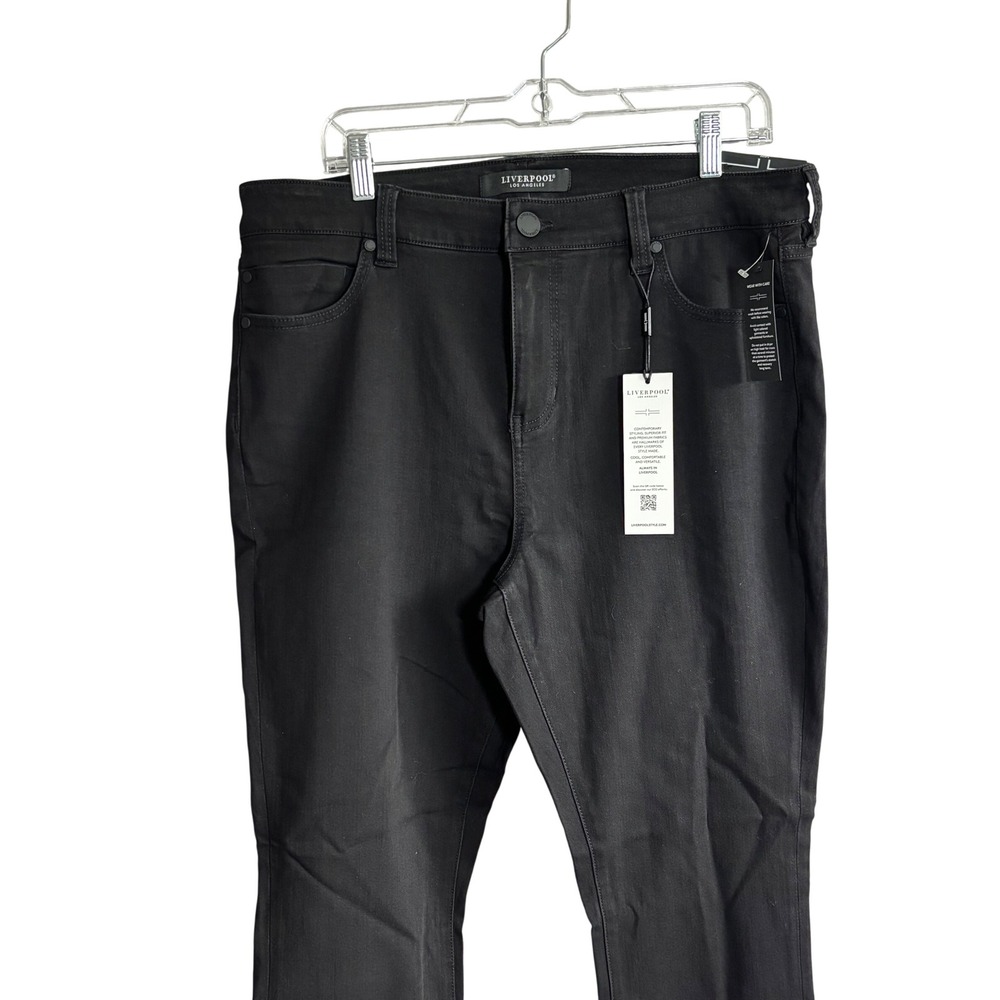 Liverpool Los Angeles Abby Hi-Rise Ankle Skinny Jeans Black Eco 16W NWT